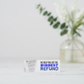 Cartes de visite maigres d'impôts sur le revenu (Debout devant)