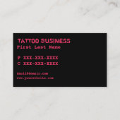 Cartes de visite malpropres de tatouage de coeur (Dos)
