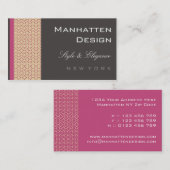 cartes de visite > Manhattan [musc rose] (Devant / Derrière)