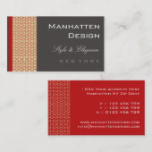 cartes de visite > Manhattan [rouge-foncé] (Devant / Derrière)