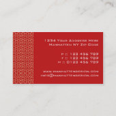 cartes de visite > Manhattan [rouge-foncé] (Dos)