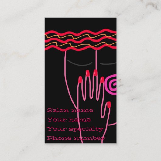 Cartes de visite manicuristes Abstraits (Devant)