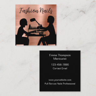 Cartes de visite manucure clous mode