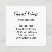 Cartes de visite manuscrits élégants de (Dos)