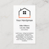 Cartes de visite manutentionnaires verticaux uniqu (Dos)