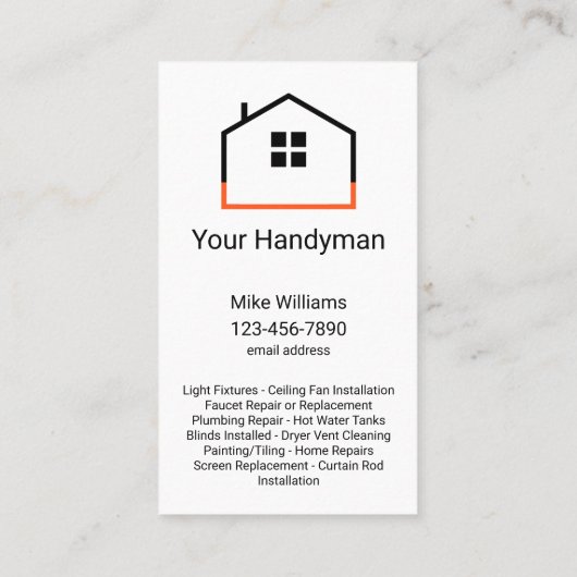 Cartes de visite manutentionnaires verticaux uniqu (Dos)