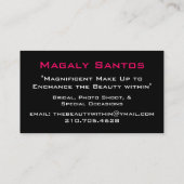 Cartes de visite maquilleurs (Dos)