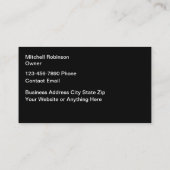 Cartes de visite marins classiques (Dos)