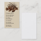 Cartes de visite marins de biologiste (Devant / Derrière)