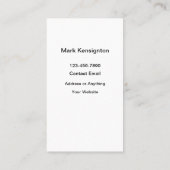 Cartes de visite masculines à monogramme moderne g (Dos)