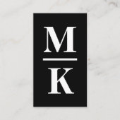 Cartes de visite masculines à monogramme moderne g (Devant)