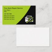 Cartes de visite mécaniciens du service de réparat (Devant / Derrière)