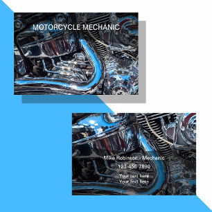 Cartes de visite mécaniques à deux côtés de moto