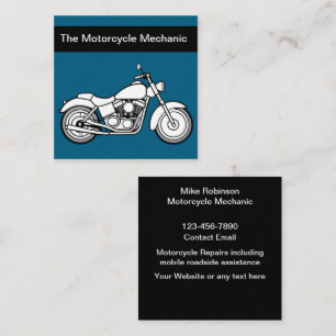 Cartes de visite mécaniques de motocyclette modern