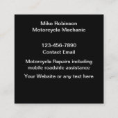 Cartes de visite mécaniques de motocyclette modern (Dos)