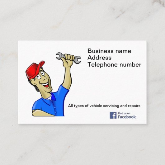 Cartes de visite mécaniques - Faites-les vous-même (Devant)