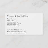 Cartes de visite Médicale (Dos)