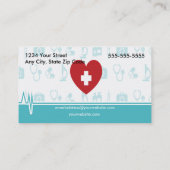 Cartes de visite Médicale à la mode (Dos)