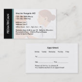 Cartes de visite Médicale de pédiatre (Devant / Derrière)