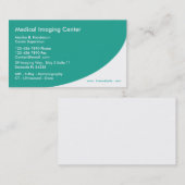 Cartes de visite Médicale de radiologie (Devant / Derrière)