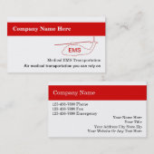 Cartes de visite Médicale de transport (Devant / Derrière)