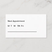 Cartes de visite Médicales (Dos)