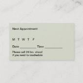 Cartes de visite Médicales (Dos)