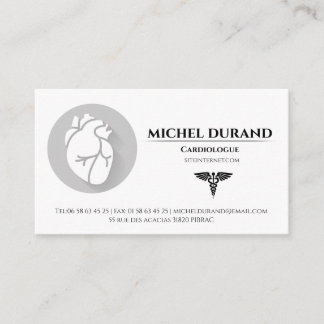 Cartes de visite Médicales Cardiologue