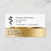 Cartes de visite Médicales d'Asclepius Rod (Devant)