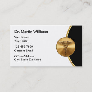 Cartes de visite médicales de bureau de médecin él