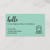 Cartes de visite Médicales de contact infirmière a (Devant)