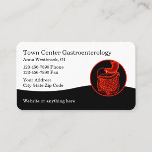 Cartes de visite médicales de gastroentérologue