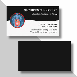 Cartes de visite médicales de gastroentérologue