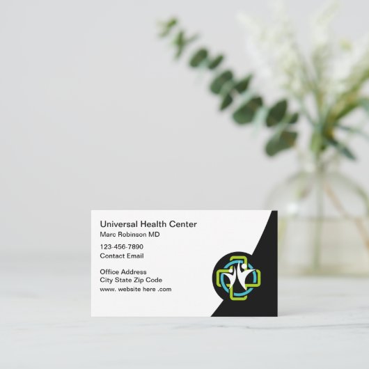 Cartes de visite Médicales de la médecine (Debout devant)