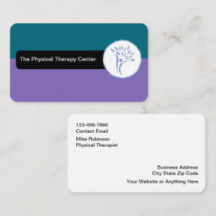 Cartes de visite Médicales de physiothérapeute