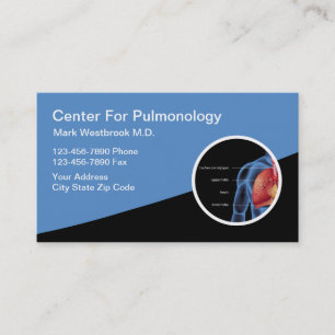 Cartes de visite médicales de pneumologue