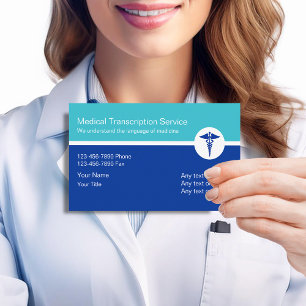 Cartes de visite Médicales de transcription