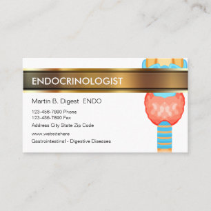 Cartes de visite médicales d'endocrinologue