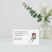 Cartes de visite Médicales des infirmières autoris (Debout devant)