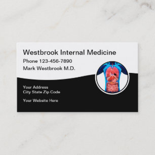 Cartes de visite médicales d'interniste