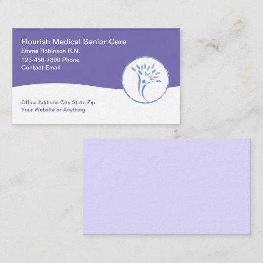 Cartes de visite Médicales du thème des soins de s (Devant / Derrière)