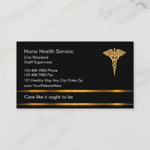 Cartes de visite médicales élégantes Caducée