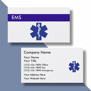 Cartes de visite médicales EMS