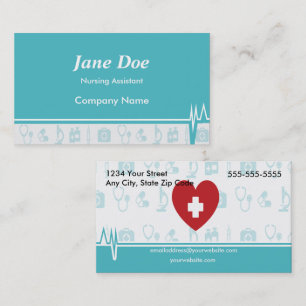 Cartes de visite médicales Heartbeat Care