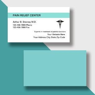 Cartes de visite médicales pour le soulagement de