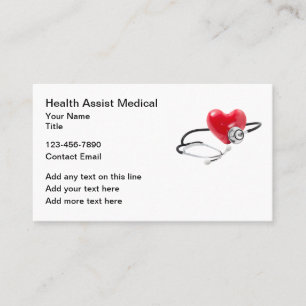 Cartes de visite médicales pour les soins de santé