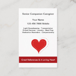 Cartes de visite médicales pour soignants seniors