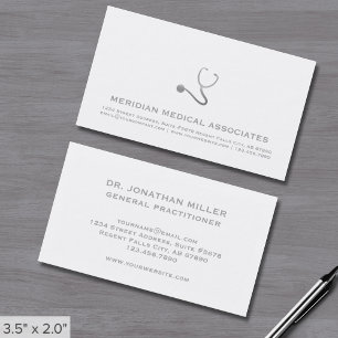 Cartes de visite Médicales simples et élégants