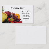 Cartes de visite mélangés de fruit (Devant / Derrière)