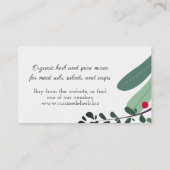 Cartes de visite mélangés de restauration de chef (Dos)